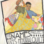 1990's STAFFORD BLAINE AIDS MEMORIAL QUILT FOLK ART T-SHIRT ... L