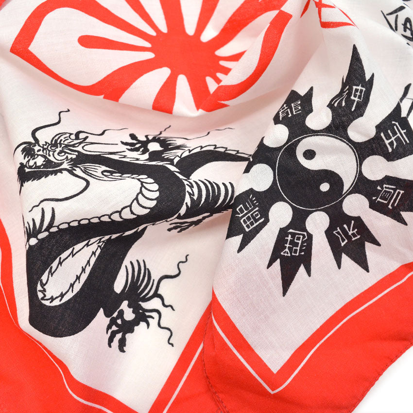 〜1980's WAMCRAFT 手裏剣 龍 陰陽 BANDANA ...