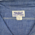 ~1950's DEADSTOCK AUTO BRAND CHAMBRAY SHIRT... 18