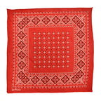 DEADSTOCK ELEPHANT BRAND BANDANA RED Geometric Pattern Upper Nose... Set of 2