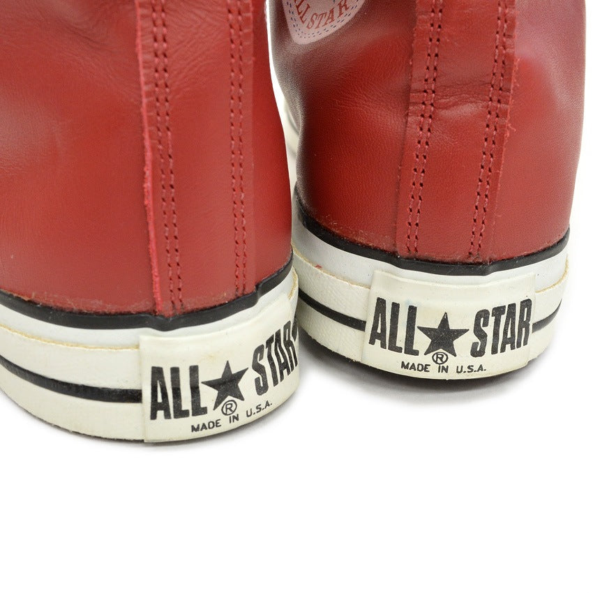 1990's DEADSTOCK CONVERSE ALLSTAR HI LEATHER RED...8