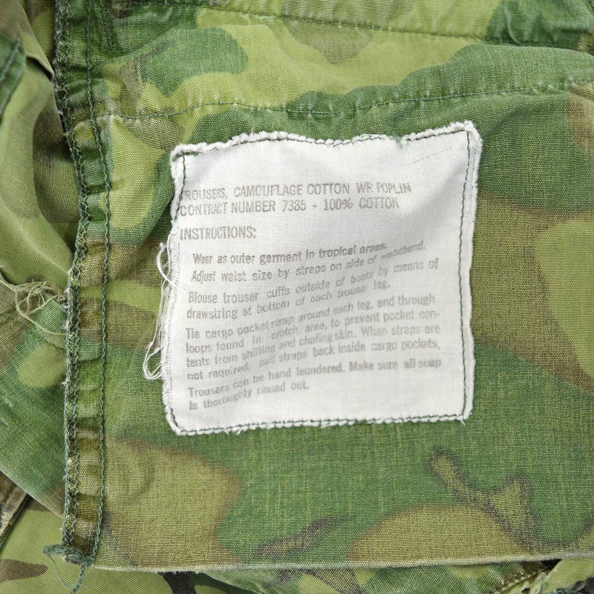 1960's USARMY ERDL NON RIP JUNGLE FATIGUE PANTS... SMALL-SHORT