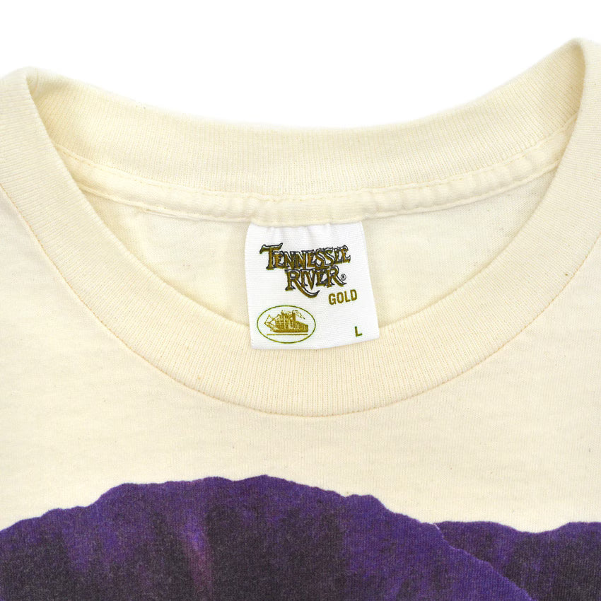 1990s TENNESSEE RIVER GOLD Pansy T-SHIRT ... L