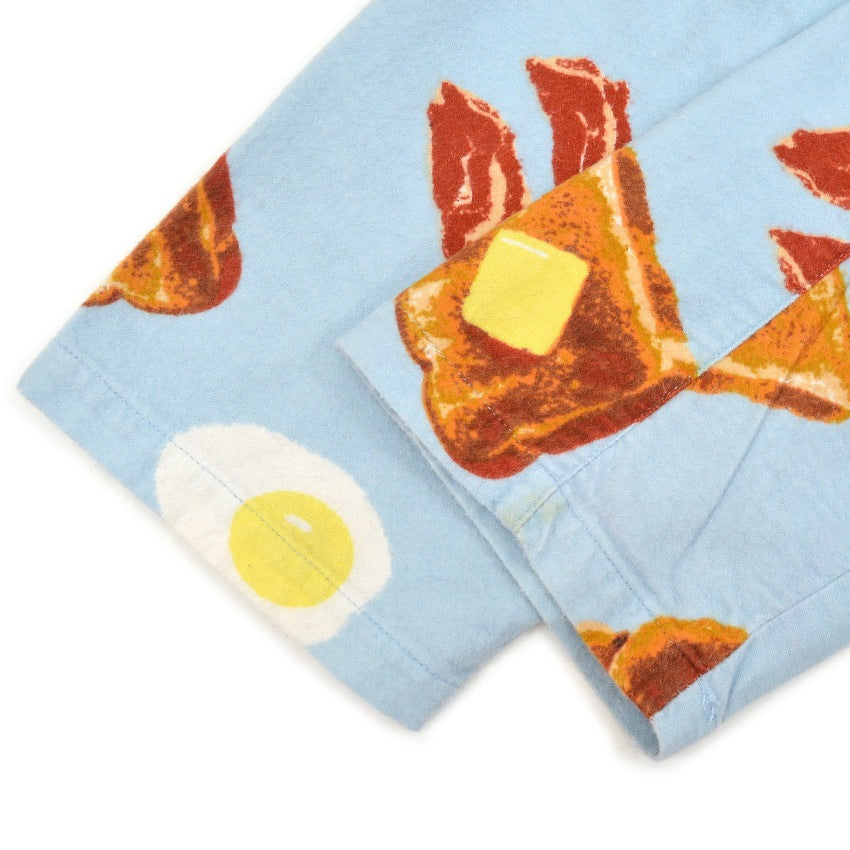 1990's~ BREAKFAST FLANNEL PAJAMA SHIRT...