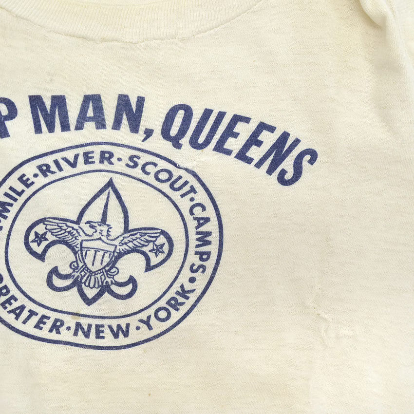 1950's〜 B.S.A. TEN MILE RIVER SCOUT CAMPS T-SHIRT ... M