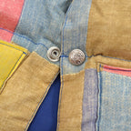 〜1980's PRINT PATCHWORK REVERSIBLE GOOSE DOWN VEST ...