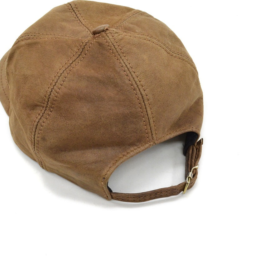 1980's ADVENTURE BOUND BROWN LEATHER CAP...