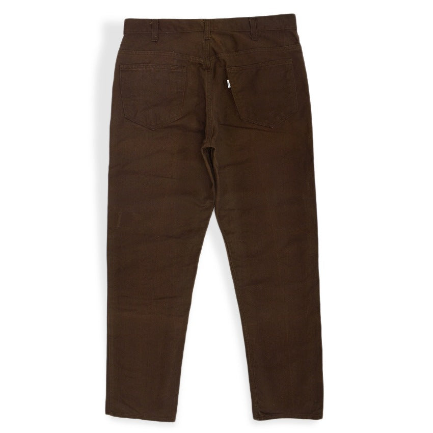1960's LEVI'S 518 BIG-E BROWN Katsuragi COTTON TWILL PANTS ... W33 L33