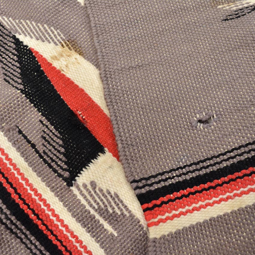 OLD CHIMAYO HAND WOVEN RUG... 112cm×51cm