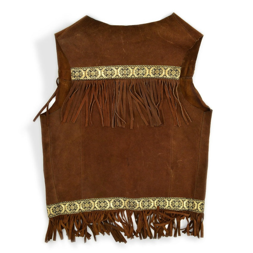 1970's WESTERN LEATHER WEAR FRINGE LEATHER VEST ...