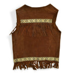 1970's WESTERN LEATHER WEAR FRINGE LEATHER VEST ...