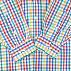 1990's DEADSTOCK LAND'S END MULTI GINGHAM B/D SHIRT ... M