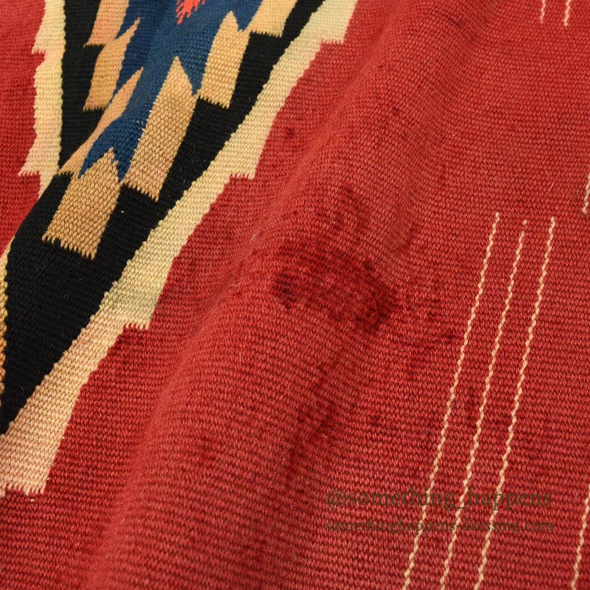 c.1920's CHIMAYO RUG WITH SWASTIKA AND RED BACKGROUND ... 172cm×111cm