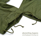 1990's~ DEADSTOCK UFO REFLECTIVE WEAR WIDE PANTS OLIVE...XS