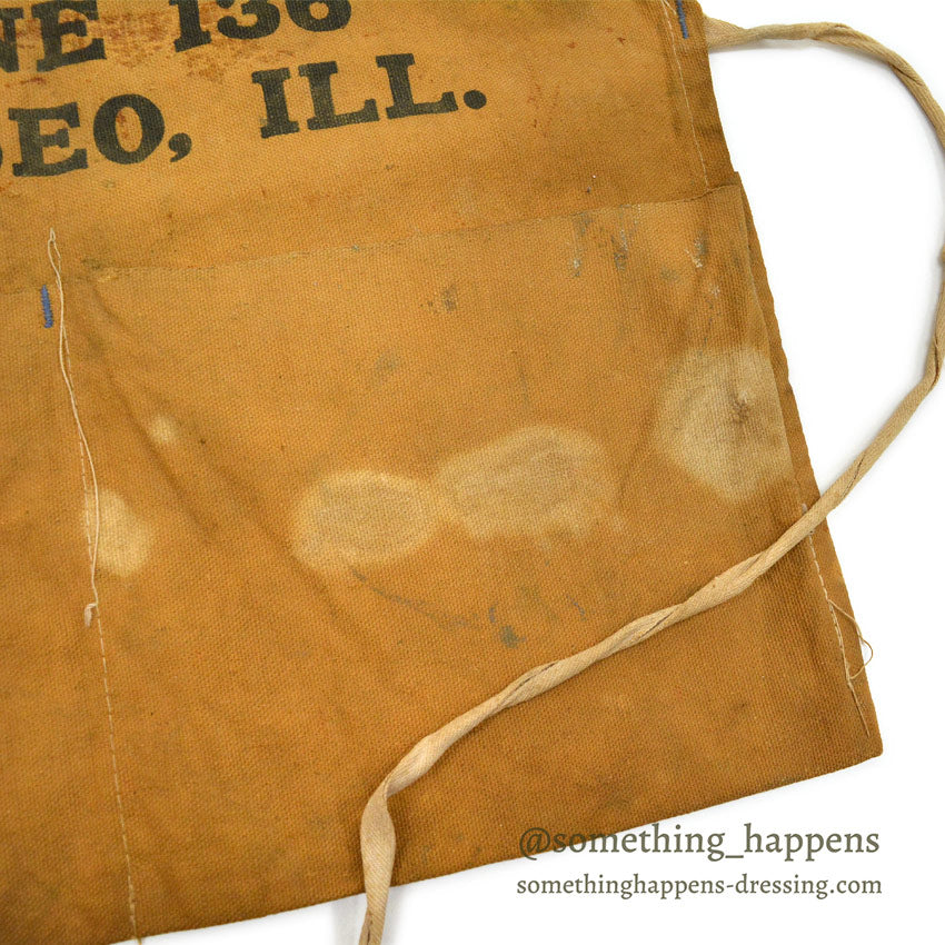 1940's~ MULE-HIDE ROOFS ADVERTISING CANVAS APRON...