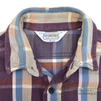 1970's〜 FIVE BROTHER PLAID FLANNEL SHIRT ... M