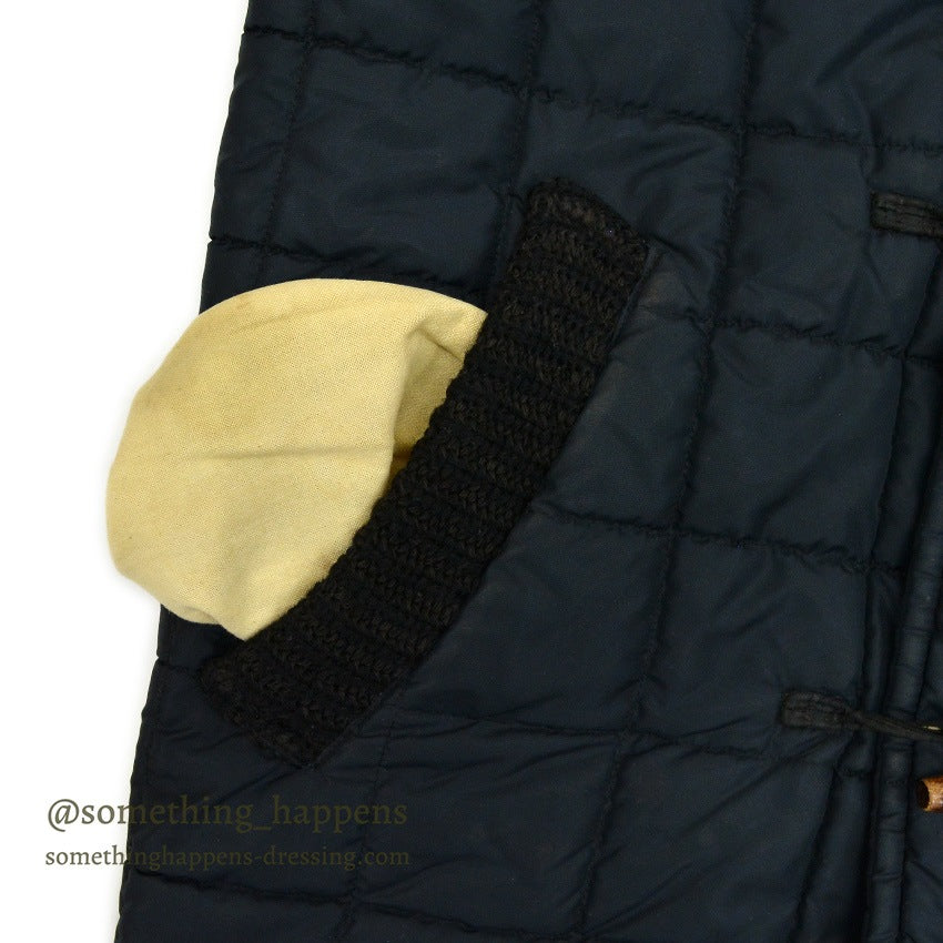 1950's SHANHOUSE BLACK QUILTING TOGGLE COAT... 42