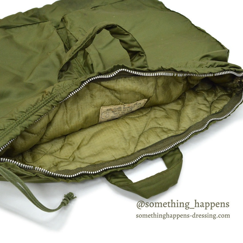 1970's U.S.A.F. BAG, FLYING HELMET, NYLON ALUMINUM ZIPPER ...