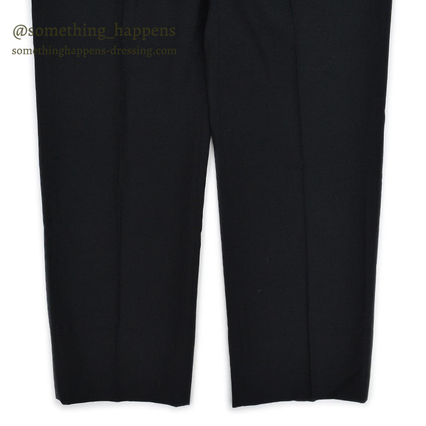 1970's U.S.G.I. BLACK TROUSERS, MEN'S, POLYESTER/WOOL TROPICAL ... 32R
