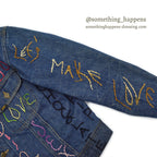 1970's Lee EMBROIDERY DENIM JACKET ... Fits like 44