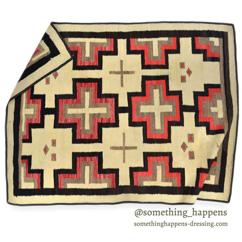 c.1930's NAVAJO RUG CROSS PATTERN... 170cm×133cm