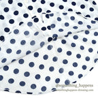 1990's~ ESPRIT SPORTS NAVY DOTS RAYON SHIRT...M