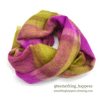 OLD HUDSON'S BAY HEATHER-BRAE MOHAIR BIG MUFFLER... 184cm×50cm