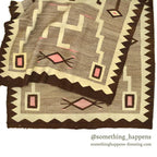 c.1920's J.B.MOORE SWASTIKA CRYSTAL STORM PATTERN NAVAJO RUG... 171cm×91cm