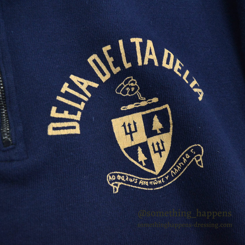 1950's〜 CHAMPION HALF-ZIP SWEAT SHIRT NAVY ... M