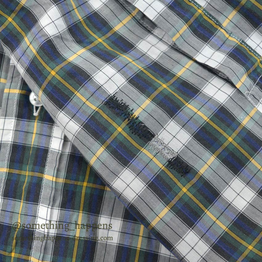 1980's BROOKS BROTHERS PLAID B/D SHIRT USA製  ... 151/2R