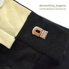 1960's~ EURO BLACK WOOL SLACKS...W32 L31