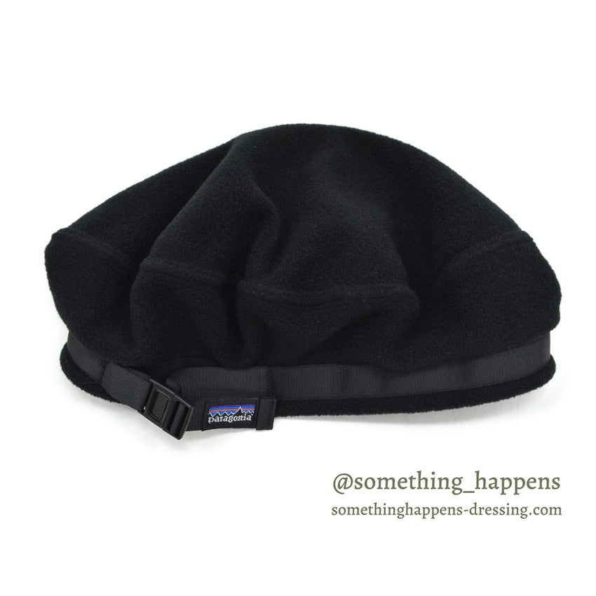 1990's PATAGONIA BLACK FLEECE BERET HAT MINT ... L