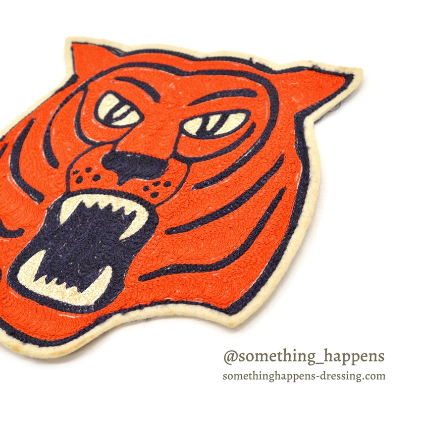 OLD TIGER CHAIN ​​STITCH EMBROIDERY PATCH...