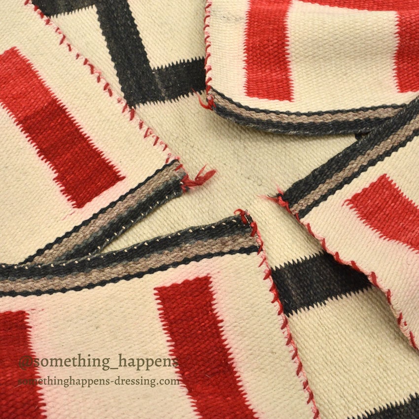 c.1920's NAVAJO RUG WHIRLING LOGS SWASTIKA... 135cm/91cm