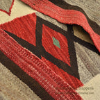 c.1940's NAVAJO RUG DIAMONDS & ZIGZAG PATTERN... 174cm/93cm