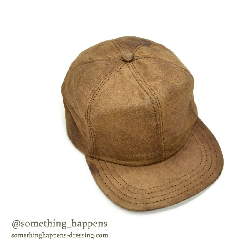 1980's ADVENTURE BOUND BROWN LEATHER CAP...