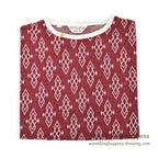 1960's~ DEADSTOCK ELY&WALKER LEISURE KNITS JACQUARD T-SHIRT RED... L