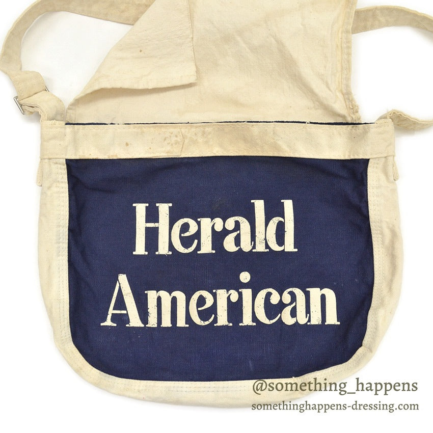 1960's~ Herald American NEWS PAPER BAG... SMALL