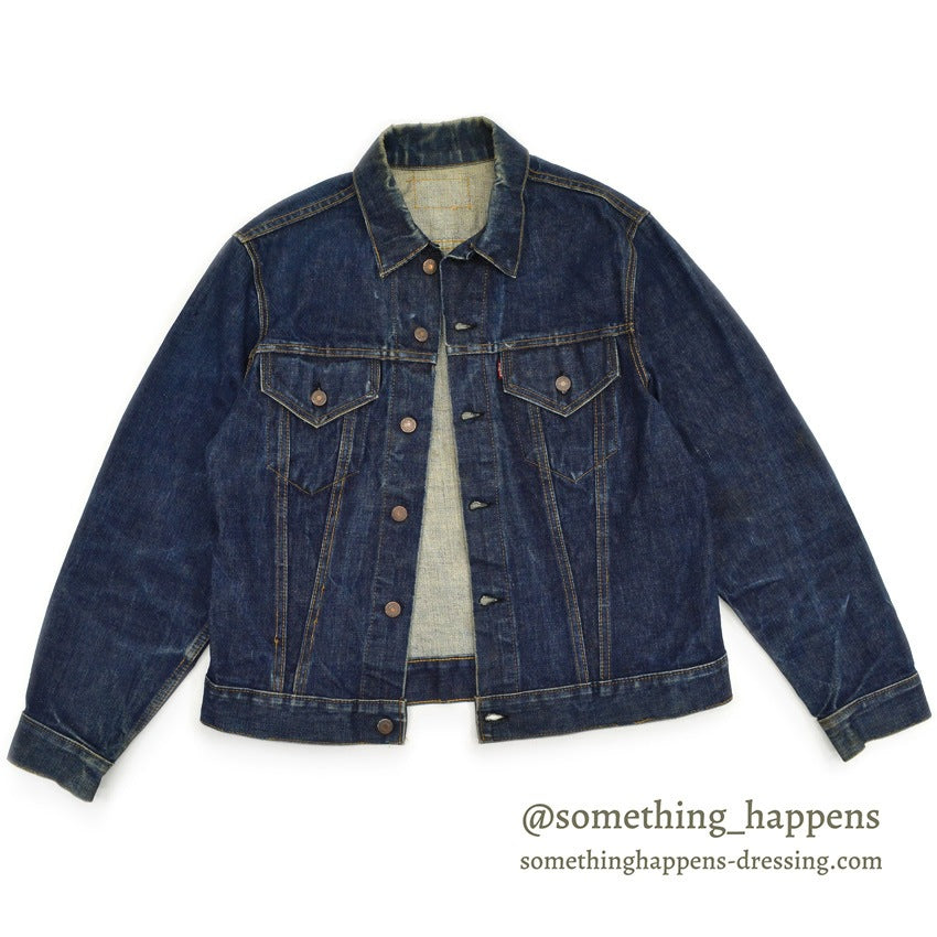 1960's LEVI'S 70505 BIG-E DENIM JACKET DARK ... Fits like 44