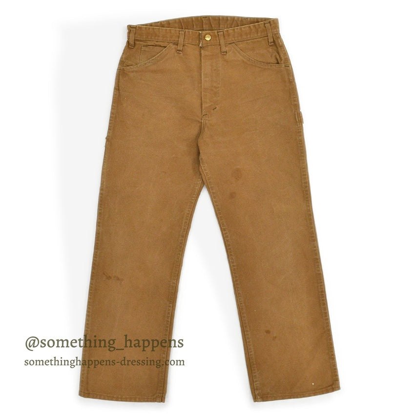 1970's CARHARTT BROWN DUCK WORK PANTS... W31/L27