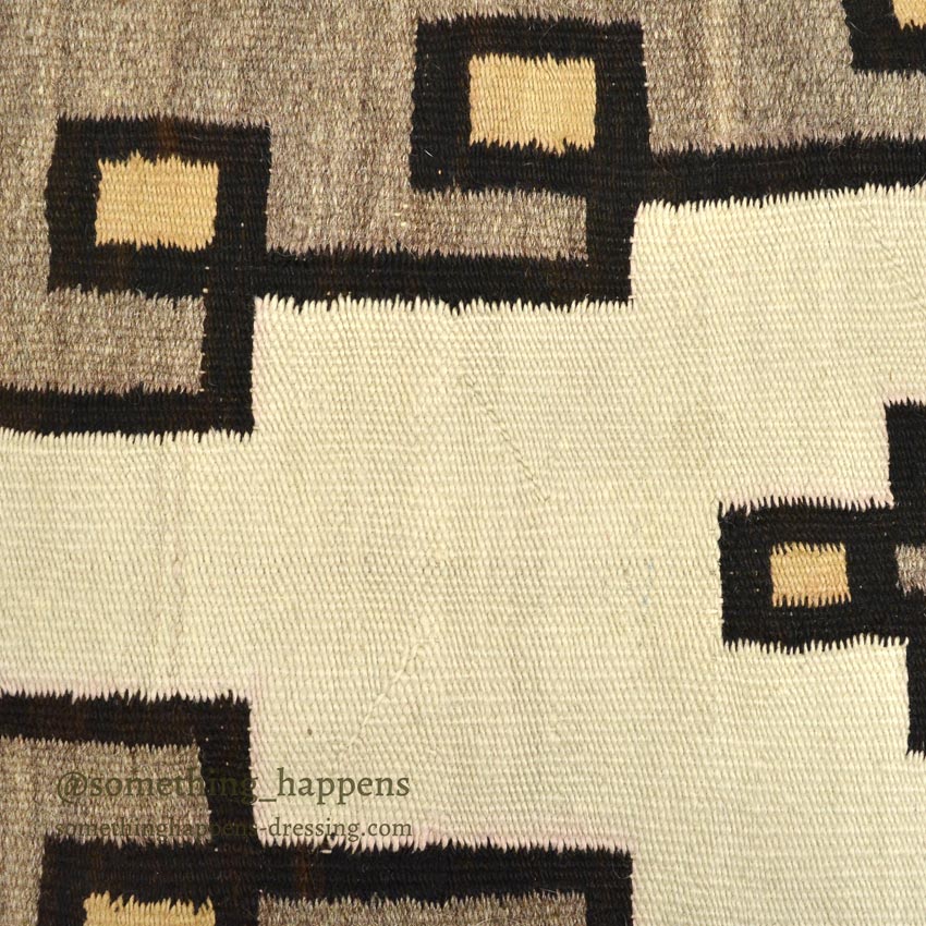 c.1920's NAVAJO RUG WHIRLING LOGS SWASTIKA... 212cm/145cm