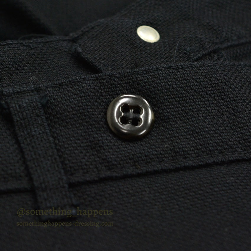 1970s UNKNOWN Piqué Black Tapered Pants... W31/L29