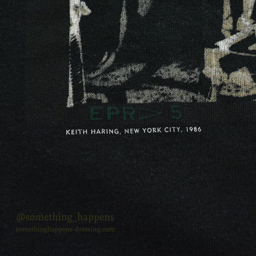 1990's FRUIT OF THE LOOM KEITH HARING ANNIE LEIBOVITZ FOTOFOLIO T-SHIRT ... L