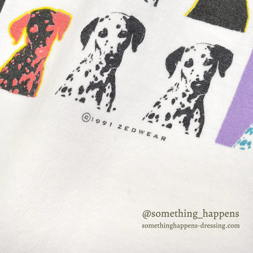 1990's ONEITA DALMATIANS Andy Warhol PRINT T-SHIRT... XL