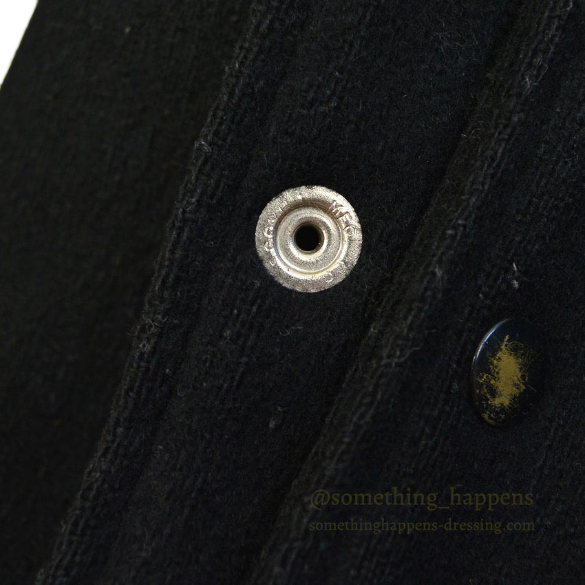 1950's BLACK WOOL & LEATHER LETTERMAN JACKET...
