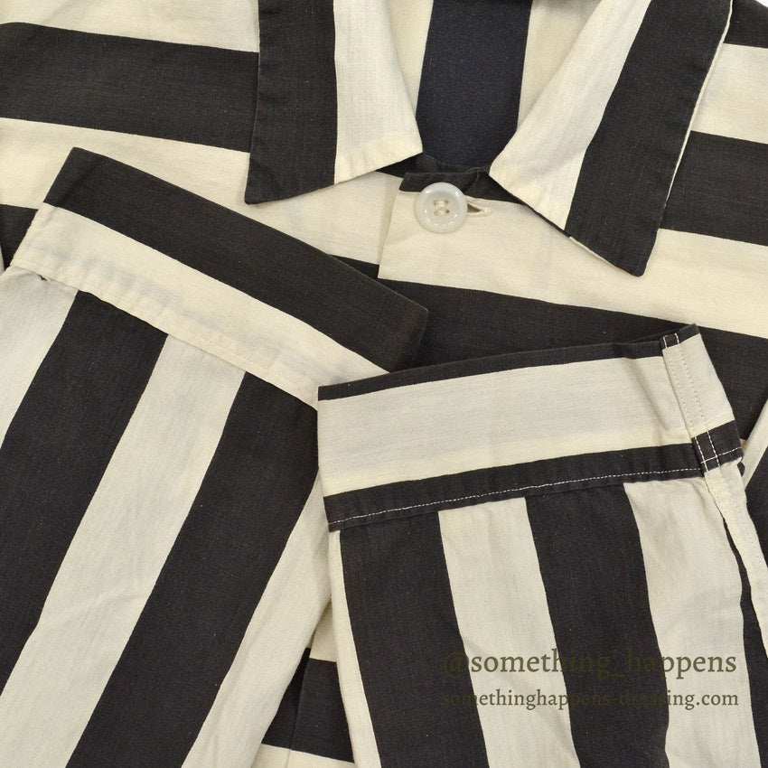 1950's VARSITY JAIL BIRDS STRIPES COSTUME SHIRT...L