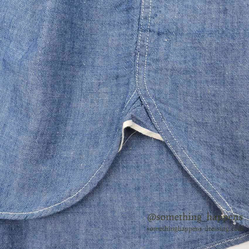 1950's PEPPERELL CHAMBRAY SHIRT GUSSET ... Fits like M