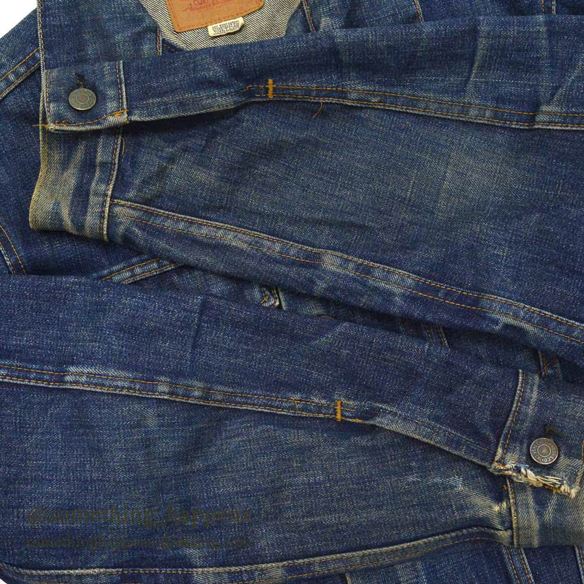 1970's Levi's 70505 small-e DENIM MOTORCYCLE JACKET... 40