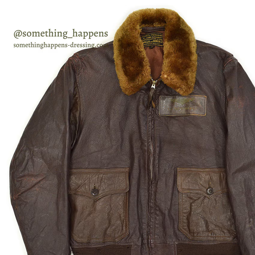 1940's U.S.NAVY M-422A FLIGHT JACKET WILLIS AND GEIGER INC. ... 38