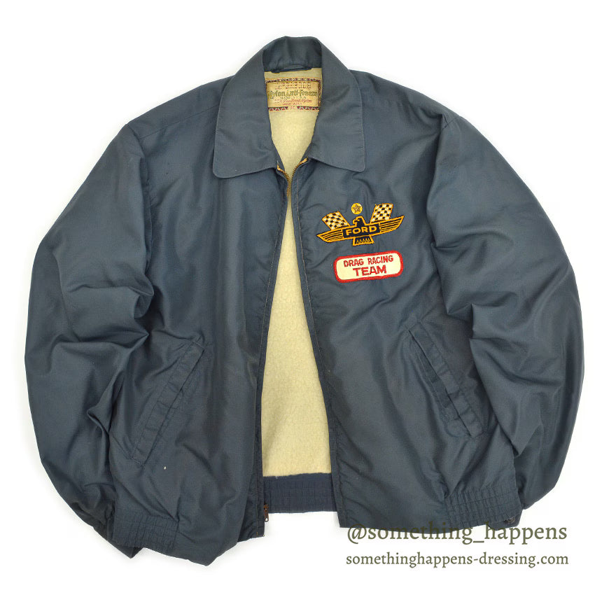 1950's McGREGOR FORD DRAG RACING NYLON ANTI-FREEZE JACKET GRAY... 38